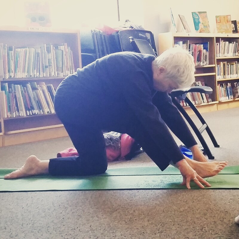 Senior doing yoga